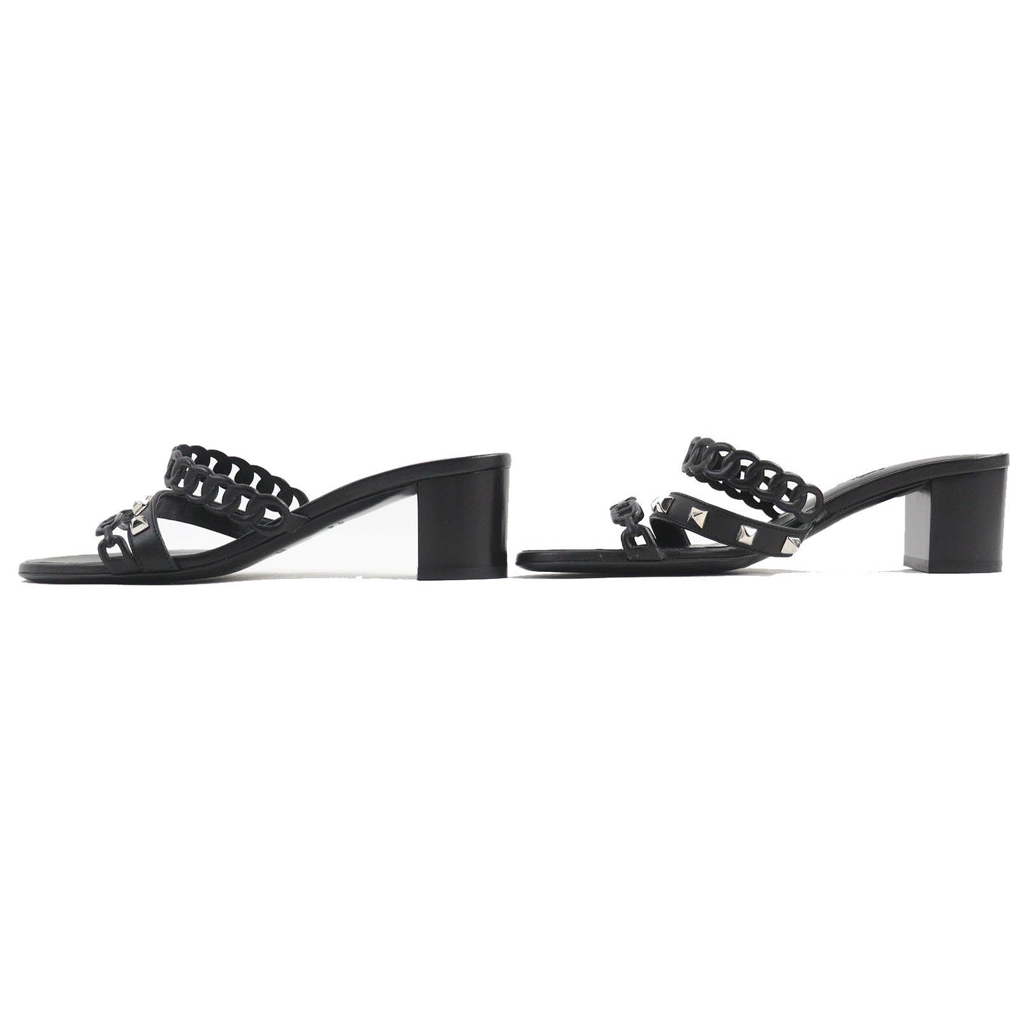 HERMES Sandals 201068Z Main: Leather black Agiaccio Women 36
