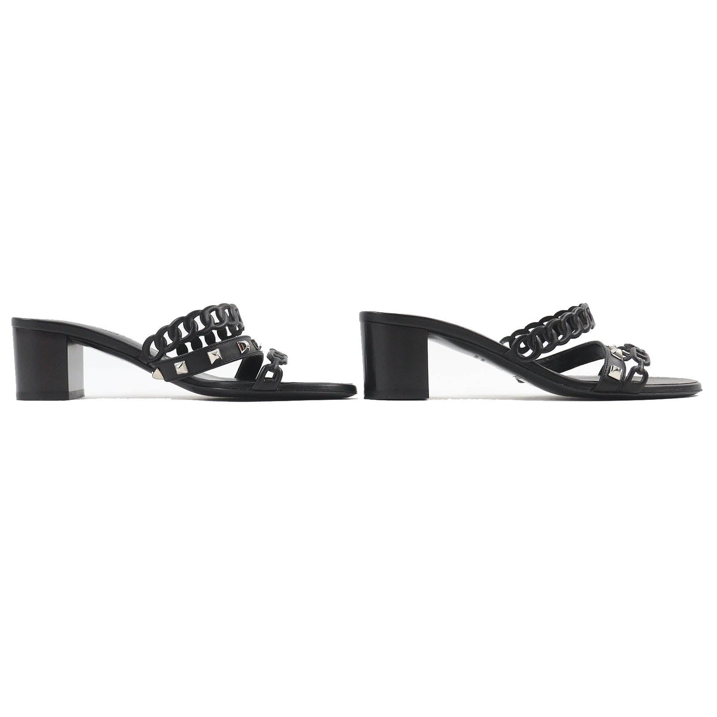 HERMES Sandals 201068Z Main: Leather black Agiaccio Women 36
