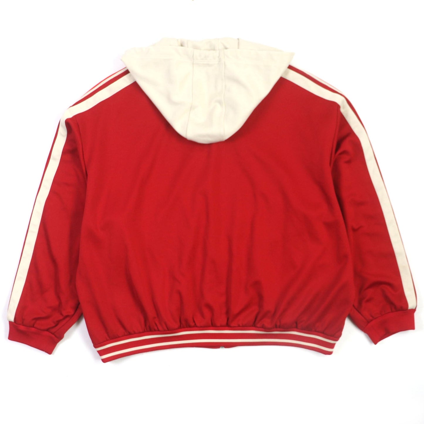 GUCCI Track jacket 575758 Outer: 55% polyester, Outer: 45% cotton, Part: 84% polyester, Part: 14% nylon, Part: 2% polyurethane Red beige Interlocking G mens XL