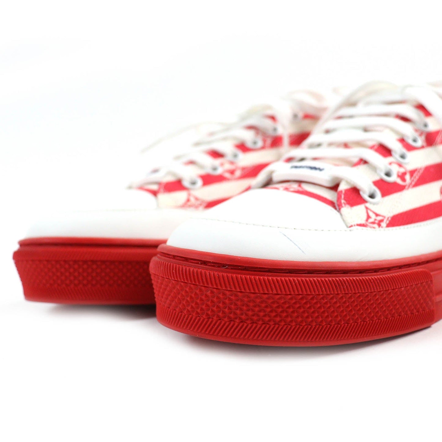 LOUIS VUITTON Low cut sneakers Main: Canvas, Part: Leather Red White Light Beige Navy Stella line LV Escal Women 36 1/2