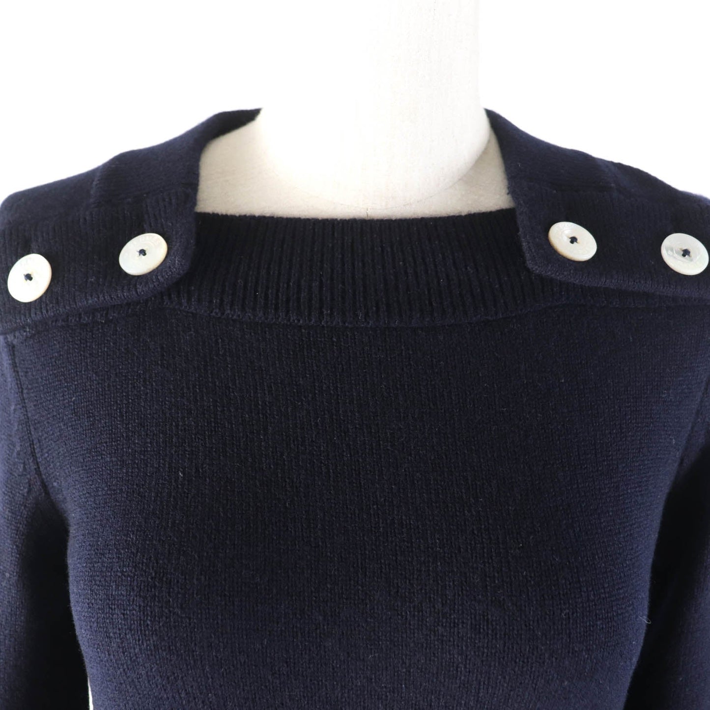 HERMES knit Main: 100% cashmere Navy Women 34