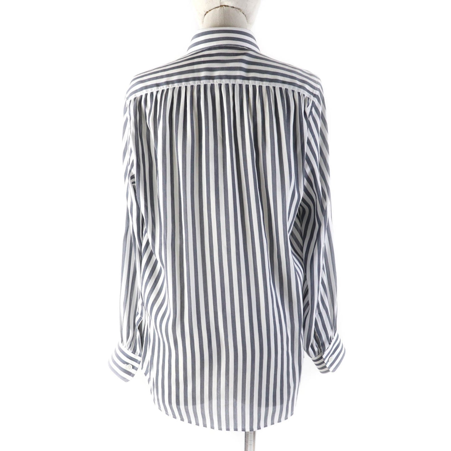CELINE Long sleeve shirt 2C703637P Main: 73% cotton, Main: 27% silk Gray white Women 34