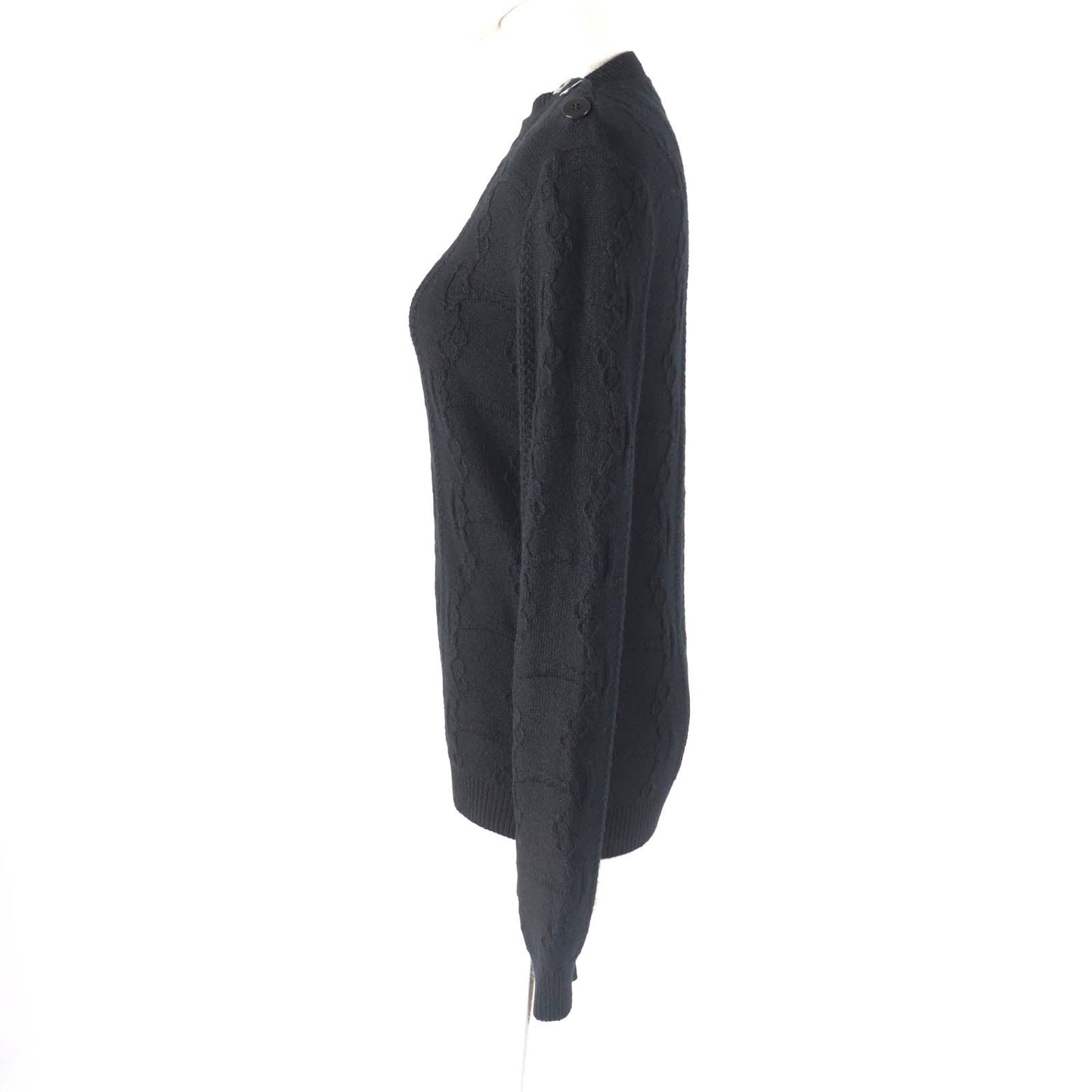 HERMES knit 2H2644D6 Main: 80% wool, Main: 20% cashmere, Part: 74% wool, Part: 19% cashmere, Part: 5% nylon black Women 34