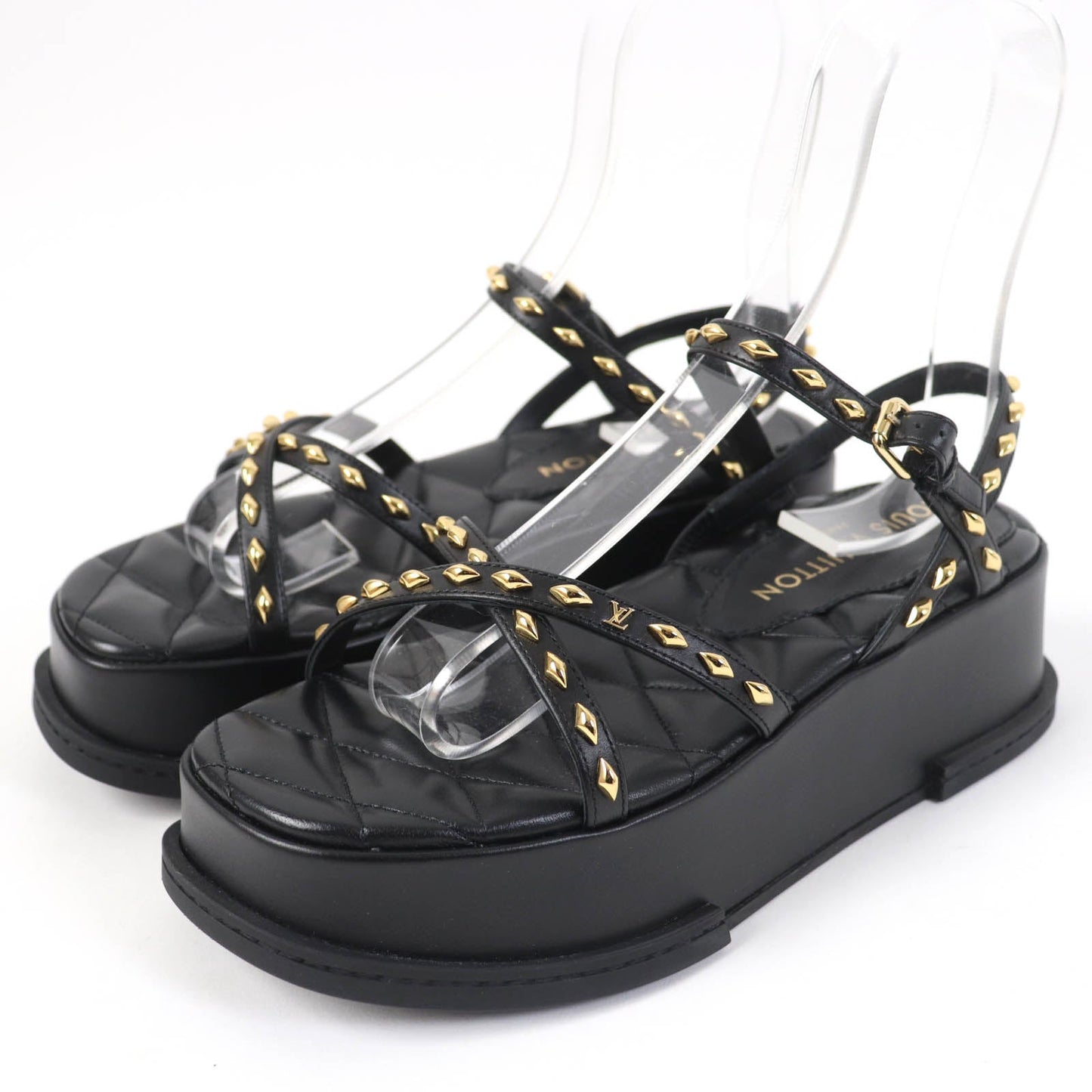 LOUIS VUITTON Sandals 1ACY36 Main: Leather black Maya Line Women 36 1/2
