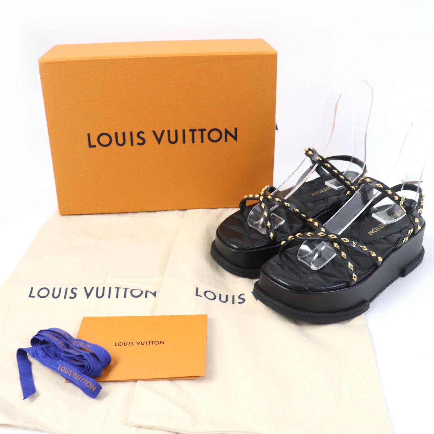 LOUIS VUITTON Sandals 1ACY36 Main: Leather black Maya Line Women 36 1/2