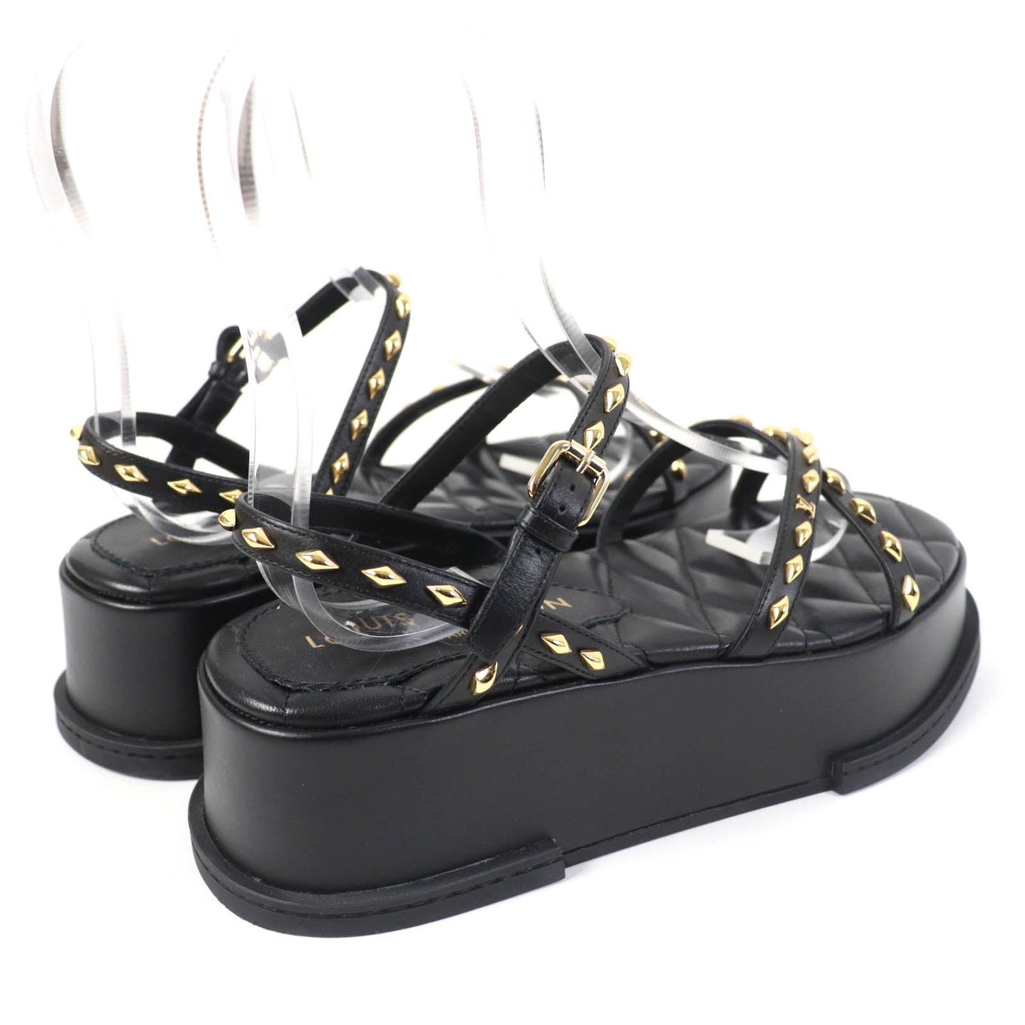 LOUIS VUITTON Sandals 1ACY36 Main: Leather black Maya Line Women 36 1/2