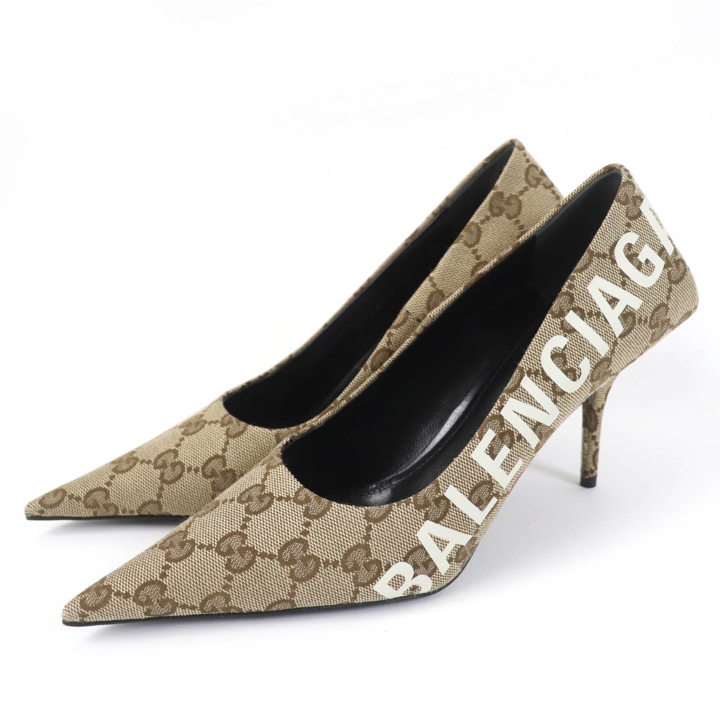 GUCCI pumps 676603 Main: GG canvas Brown type Women 36