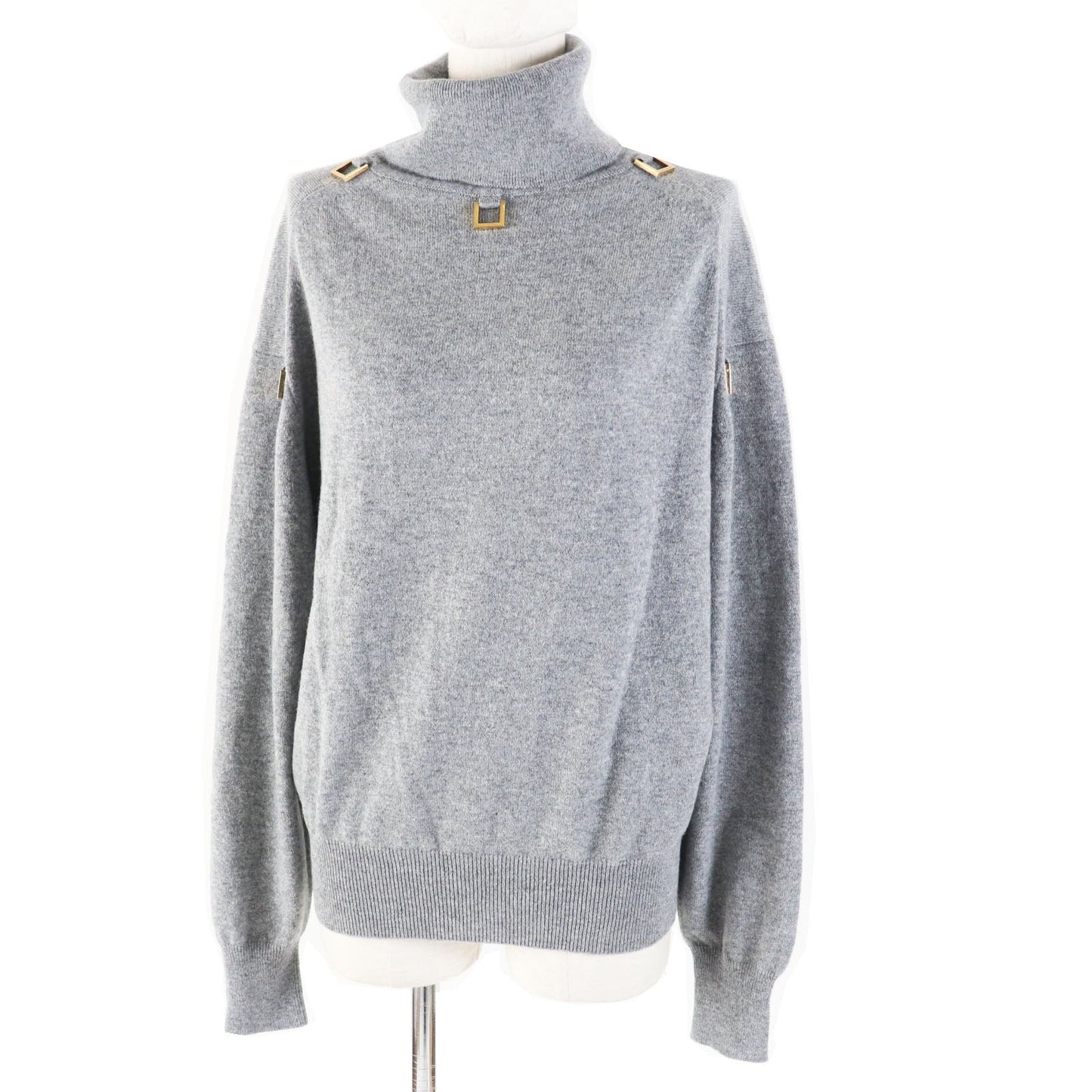 LOUIS VUITTON knit Main: 99% cashmere, Main: 1% wool gray D-Ring Turtle Neck Knit Sweater D-Ring Turtle Neck Knit Sweater Women XS