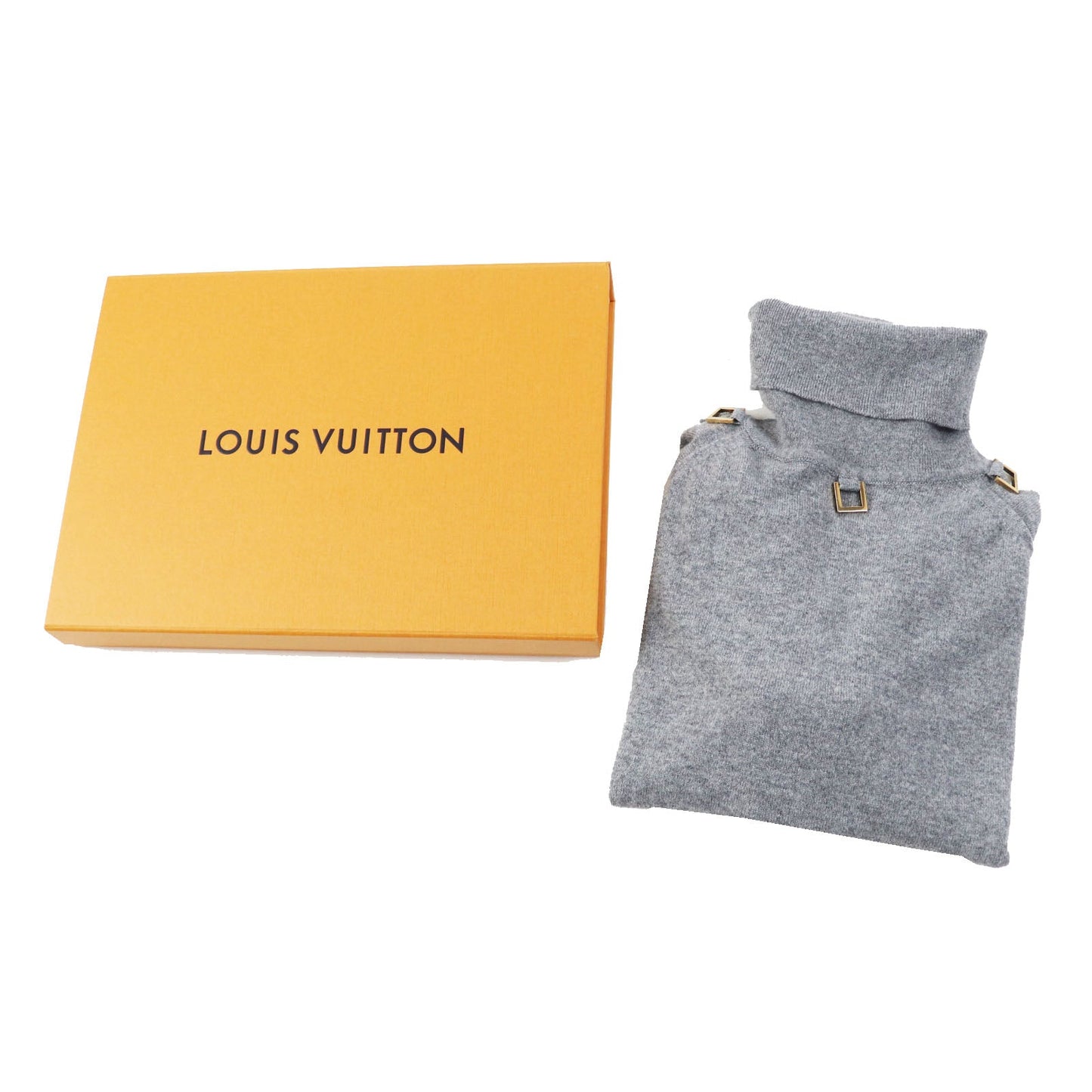 LOUIS VUITTON knit Main: 99% cashmere, Main: 1% wool gray D-Ring Turtle Neck Knit Sweater D-Ring Turtle Neck Knit Sweater Women XS