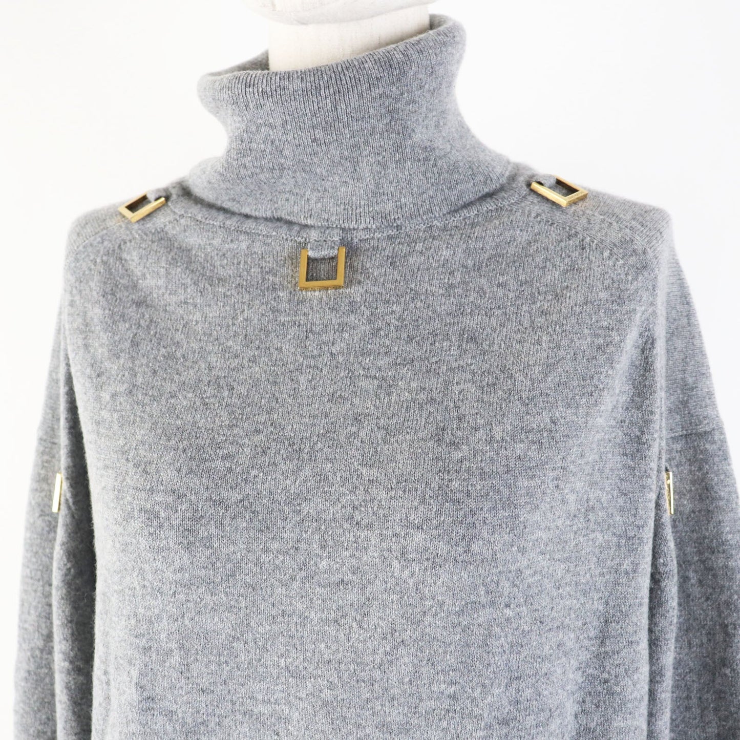 LOUIS VUITTON knit Main: 99% cashmere, Main: 1% wool gray D-Ring Turtle Neck Knit Sweater D-Ring Turtle Neck Knit Sweater Women XS