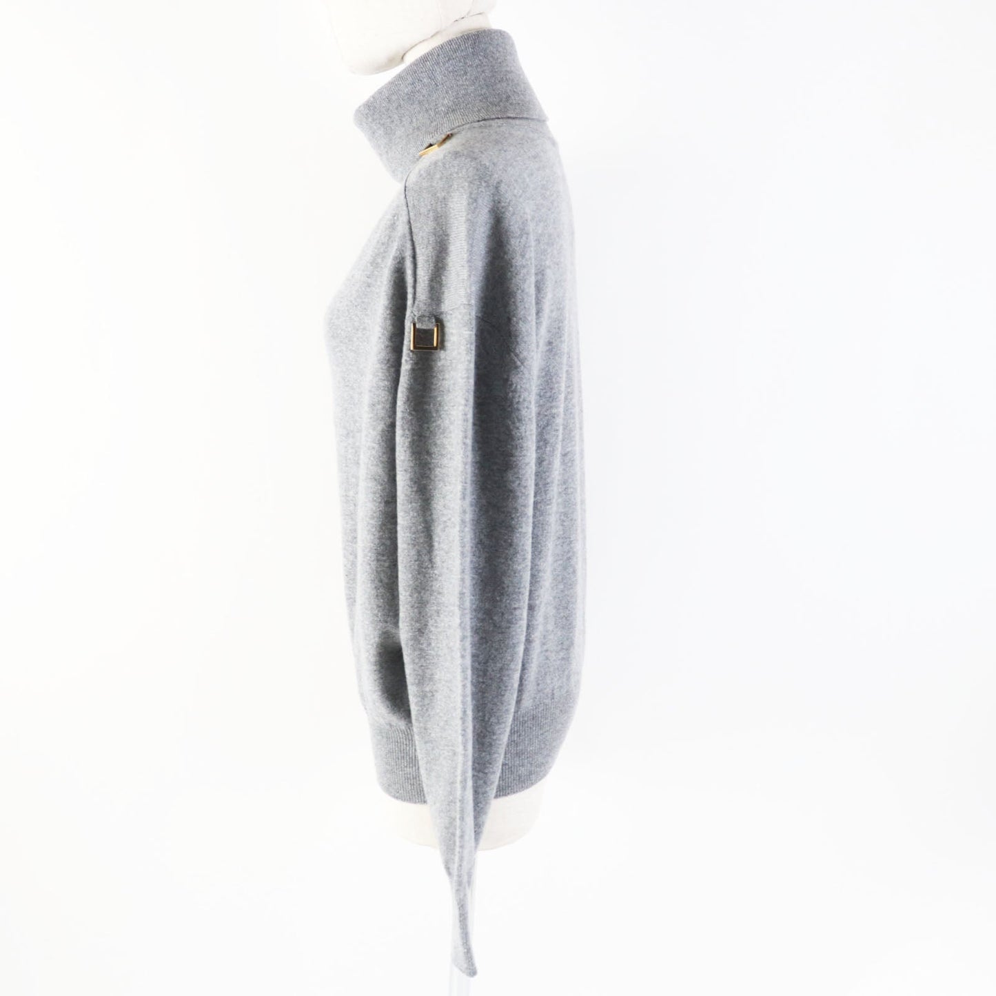 LOUIS VUITTON knit Main: 99% cashmere, Main: 1% wool gray D-Ring Turtle Neck Knit Sweater D-Ring Turtle Neck Knit Sweater Women XS