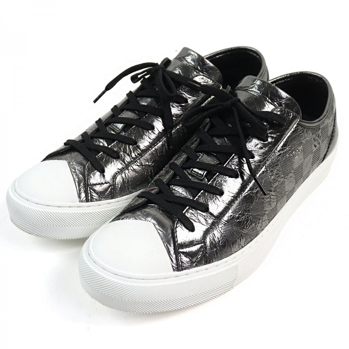 LOUIS VUITTON Low cut sneakers 1A90GA leather Two-tone (black) Tattoo Line 9