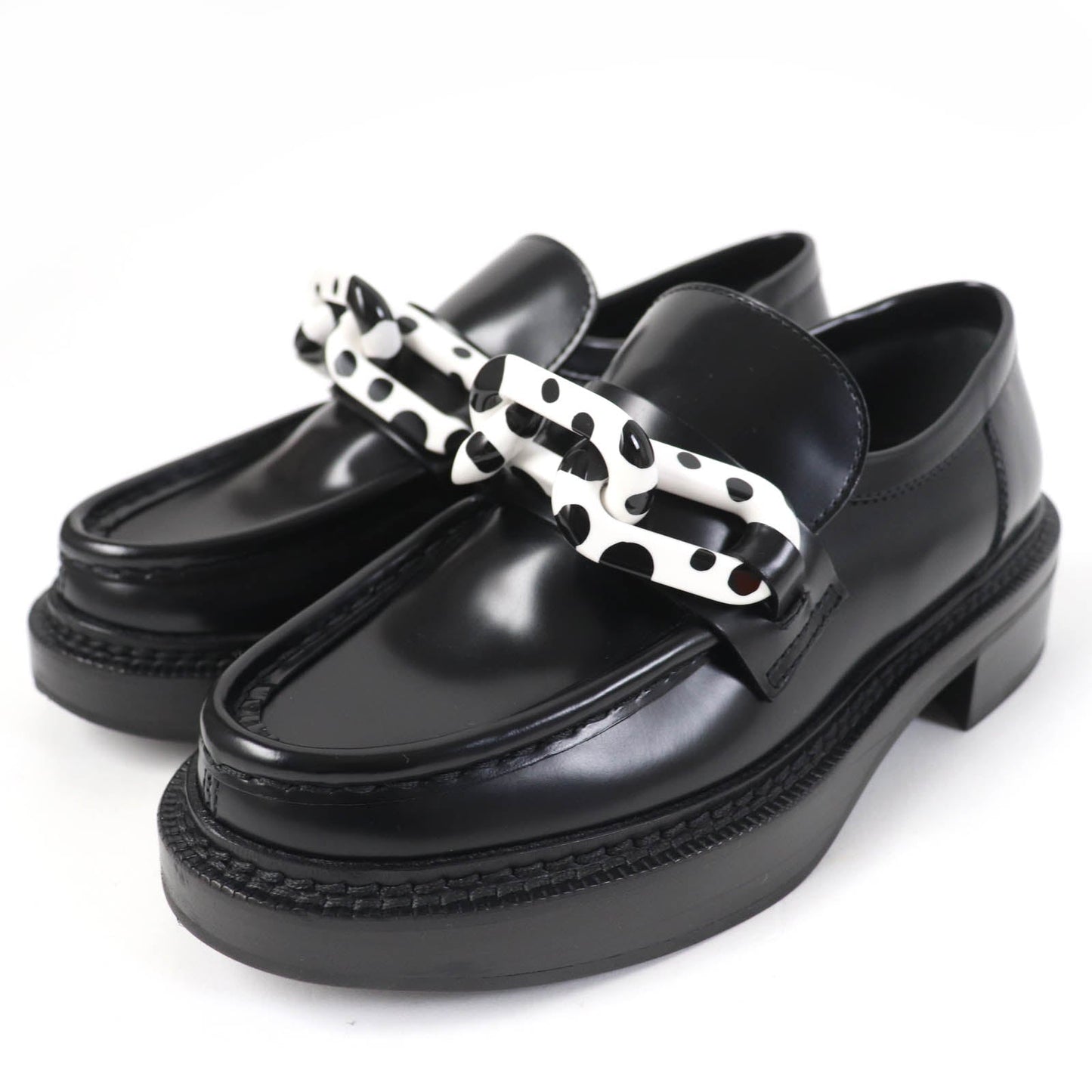 LOUIS VUITTON loafers Main: Leather black Academy Line Women 34 1/2