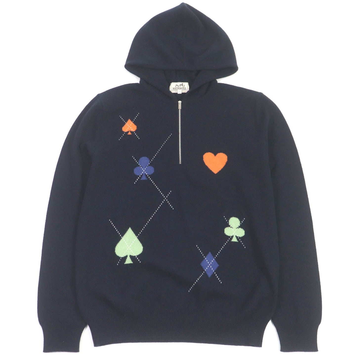 HERMES sweater Main: 100% cashmere Navy mens L