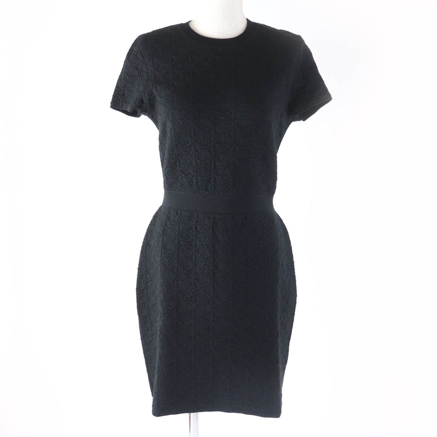 HERMES one piece 3E2500DC Main: 41% cashmere, 41% silk, 9% polypropylene, 8% nylon, 1% polyurethane, 1% polyurethane (partial): 45% cashmere, 45% silk, 9% nylon, 1% polyurethane black Women 40