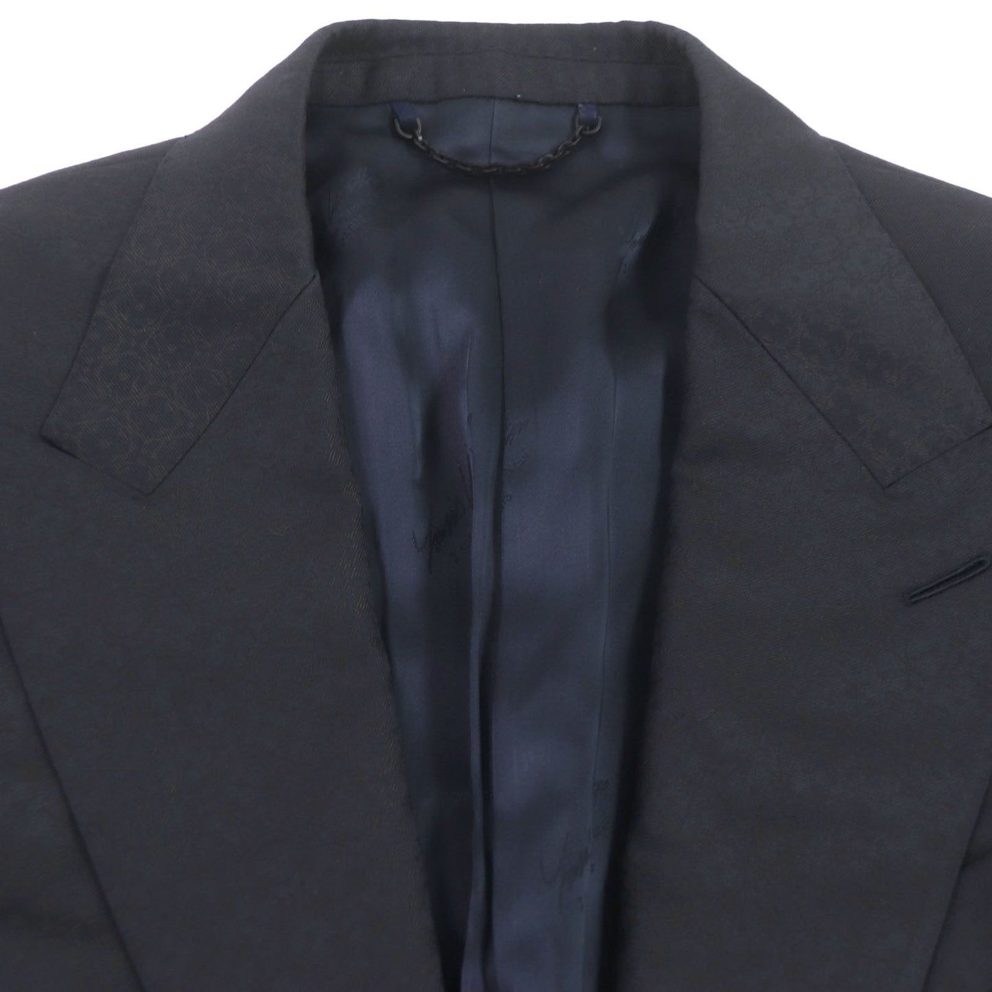 LOUIS VUITTON tailored jacket Outer: 100% wool, Lining: 29% acetate, Lining: 26% rayon, Lining: 18% cupra, Lining: 14% polyester Navy mens 48