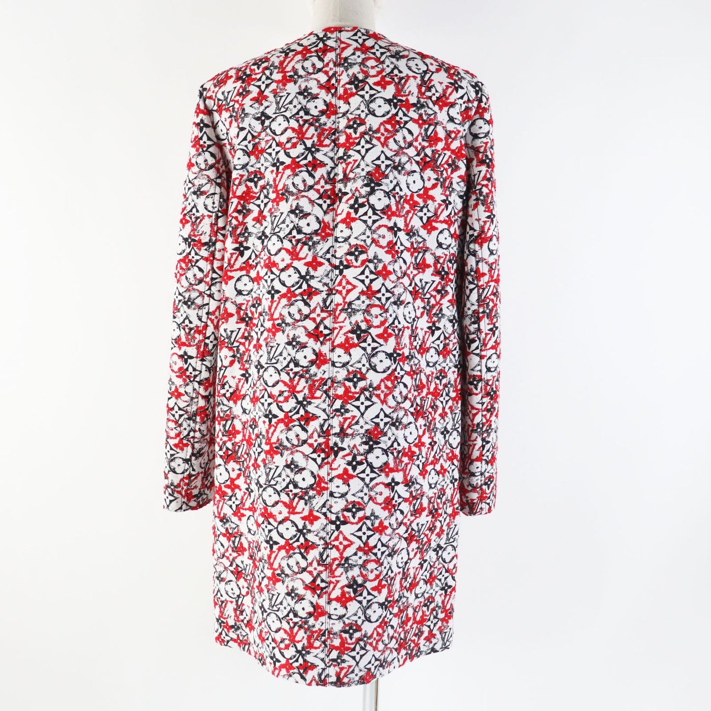 LOUIS VUITTON coat Main: 52% cotton, Main: 43% rayon, Main: 5% nylon, Lining: 50% rayon, Outer: 50% cupra Red White Black Women 38