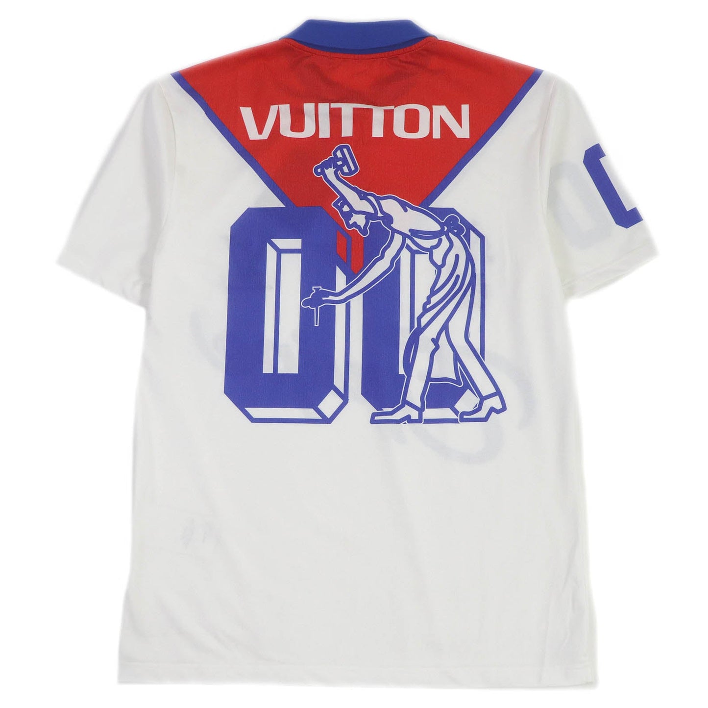LOUIS VUITTON Short sleeve polo shirt Main: 66% polyester, 34% cotton white Equipe LV Polo mens XS
