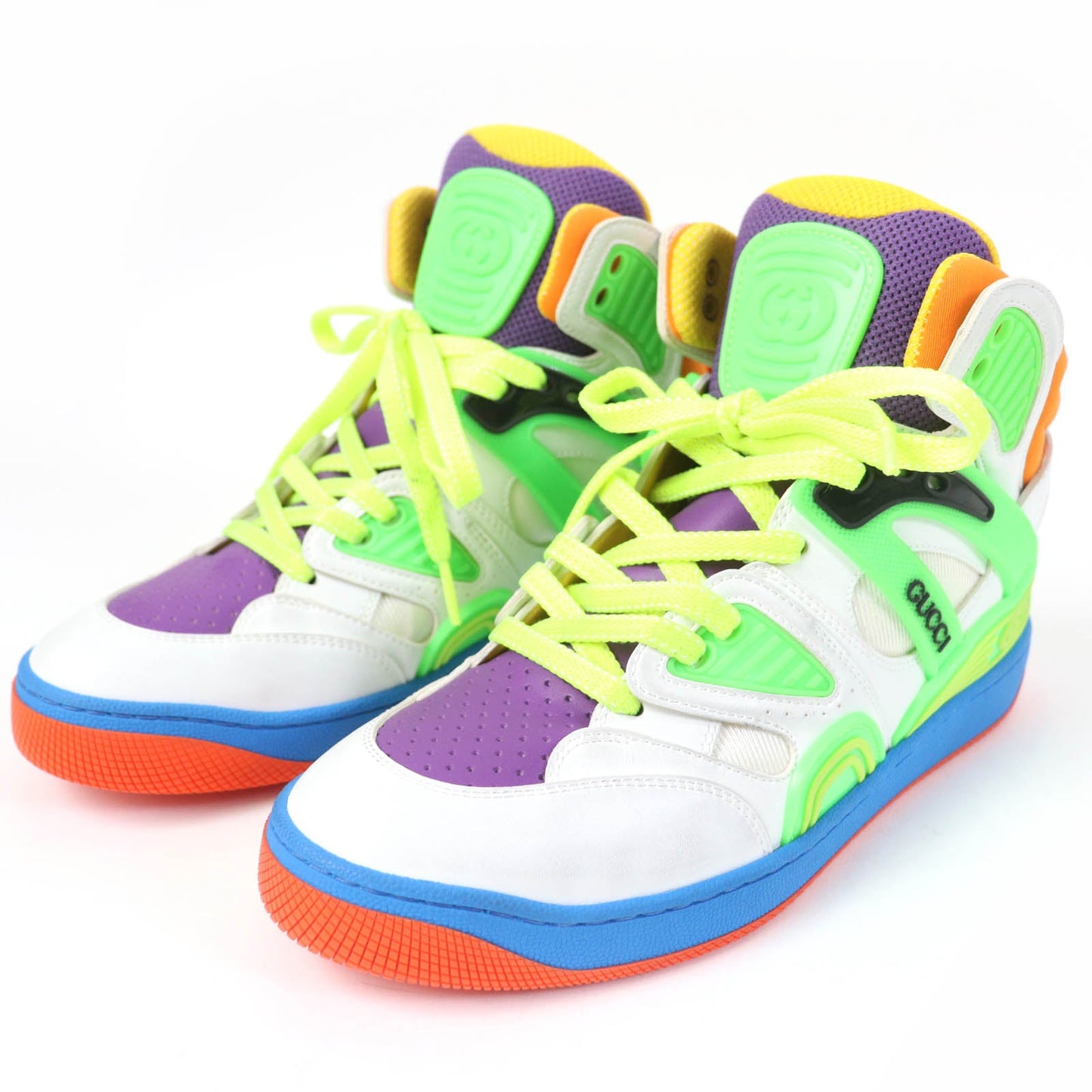 GUCCI High cut sneakers 661310 Main: Leather multicolor BASKET Women 37