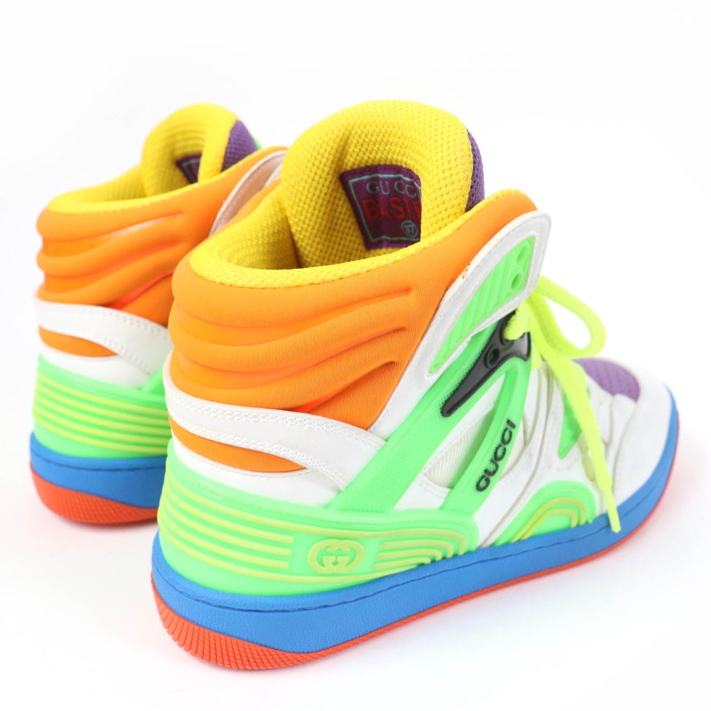 GUCCI High cut sneakers 661310 Main: Leather multicolor BASKET Women 37