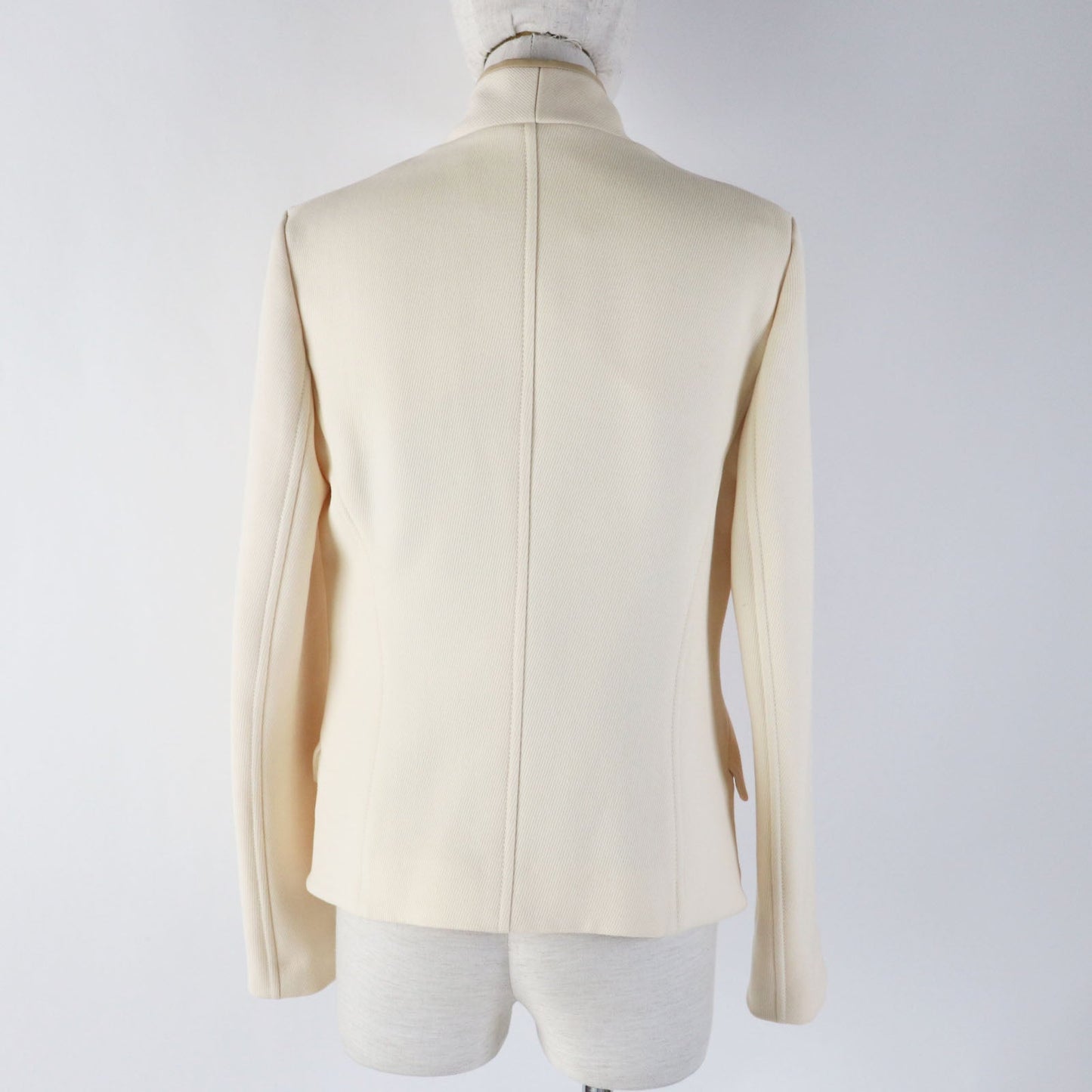 HERMES Other outerwear Outer: 95% wool, Outer: 5% cashmere, Lining: 65% rayon, Lining: 35% silk, Part: sheepskin Ivory beige Prefall collection Women 36