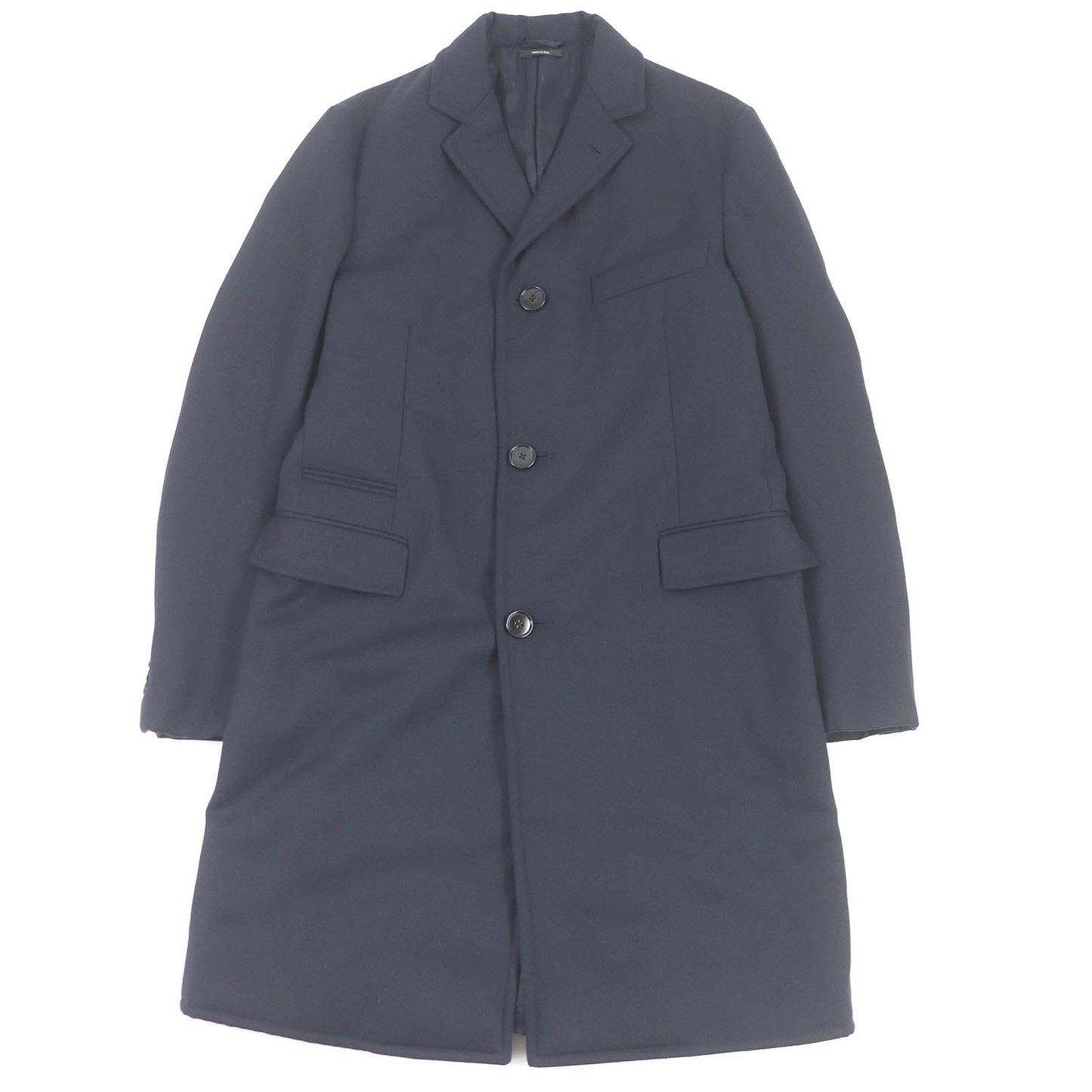 HERMES Chester coat Outer: 100% wool, Lining: 100% cupra, Filling: polyester, Filling: nylon Navy mens 50