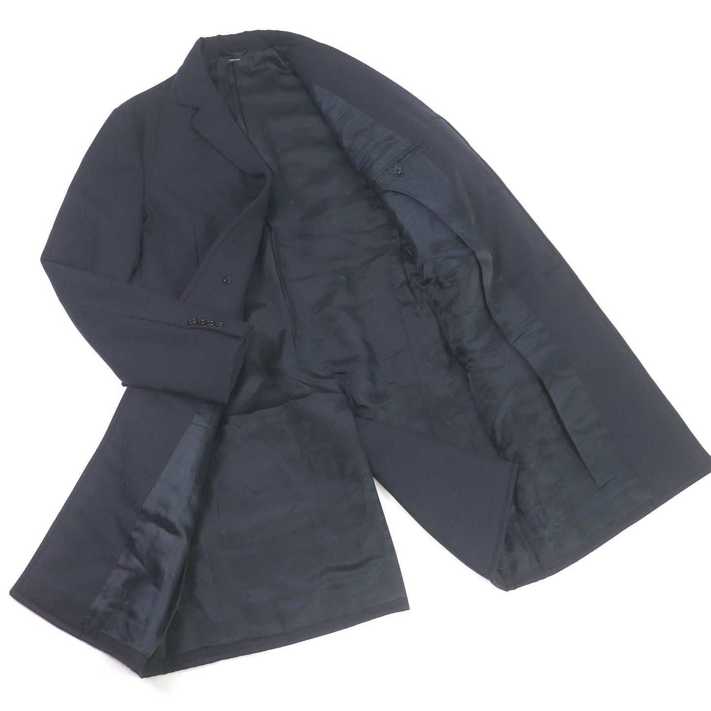 HERMES Chester coat Outer: 100% wool, Lining: 100% cupra, Filling: polyester, Filling: nylon Navy mens 50
