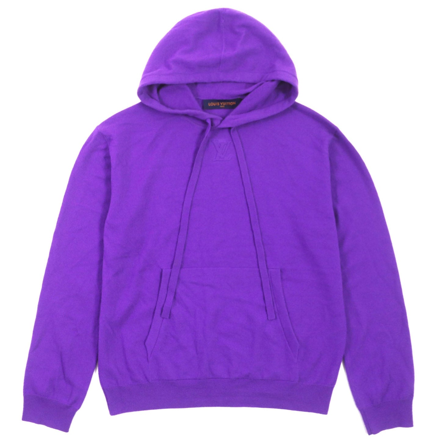 LOUIS VUITTON Hoodie Main: 98% cashmere, Main: 1% silk, Main: 1% nylon purple LV embossed mens S
