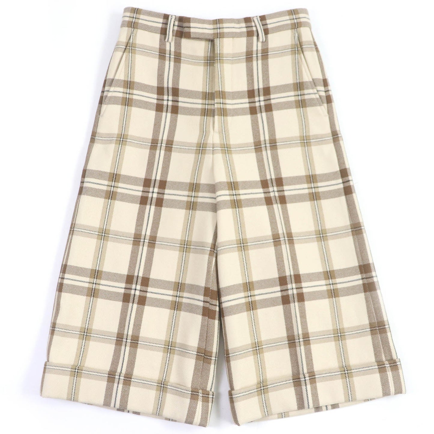 GUCCI Pants 710564 Main: 100% wool, Main: 100% rayon, Lining: cotton Beige type mens 44