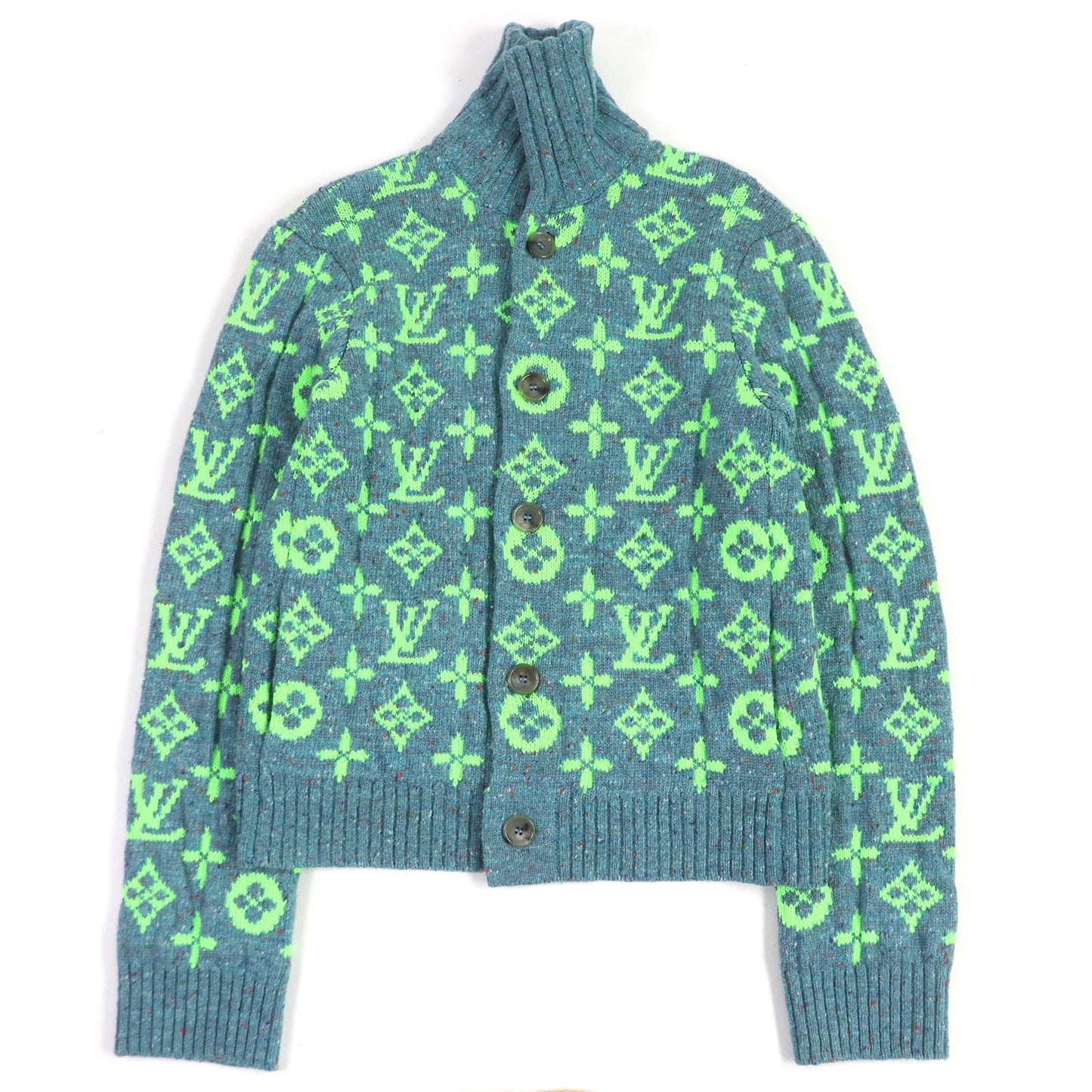 LOUIS VUITTON cardigan HMN83W Main: 76% wool, 24% polyamide Blue type mens S