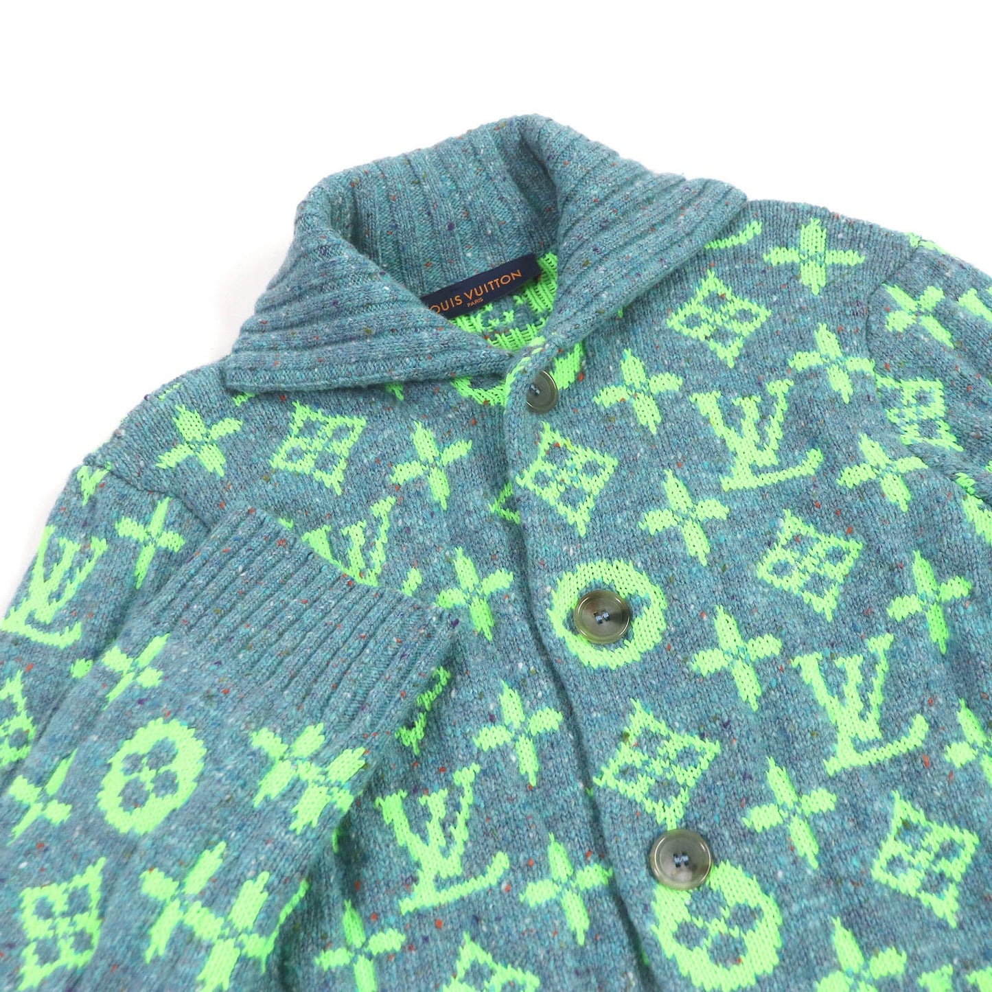 LOUIS VUITTON cardigan HMN83W Main: 76% wool, 24% polyamide Blue type mens S