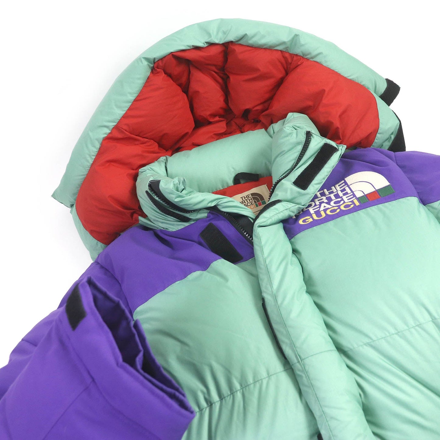 GUCCI Down jacket 663895 Main: 100% nylon, Filling: 85% down, Filling: 15% feather, Part: polyurethane, Part: polyester multicolor mens S