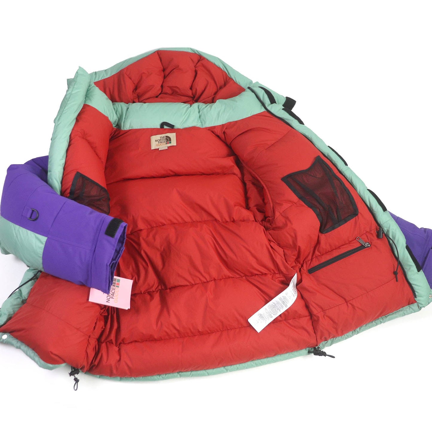 GUCCI Down jacket 663895 Main: 100% nylon, Filling: 85% down, Filling: 15% feather, Part: polyurethane, Part: polyester multicolor mens S