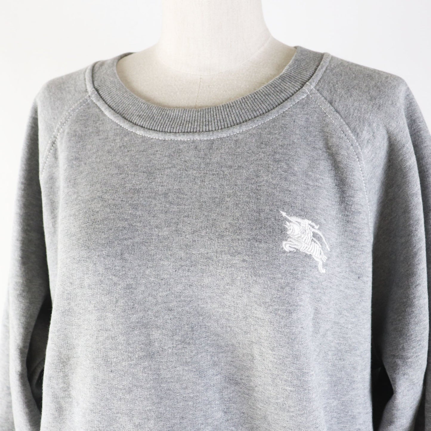 BURBERRY sweat 8035615 Main: 80% cotton, Main: 20% polyester, Part: 98% cotton, Part: 2% polyurethane gray Women XL