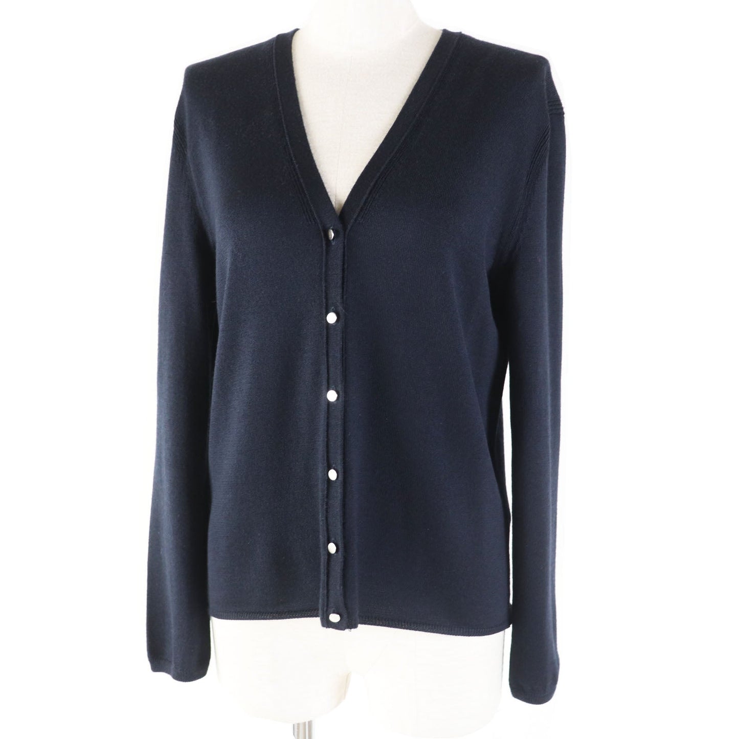 HERMES cardigan Main: 50% cashmere, Main: 50% silk Dark navy Women 36