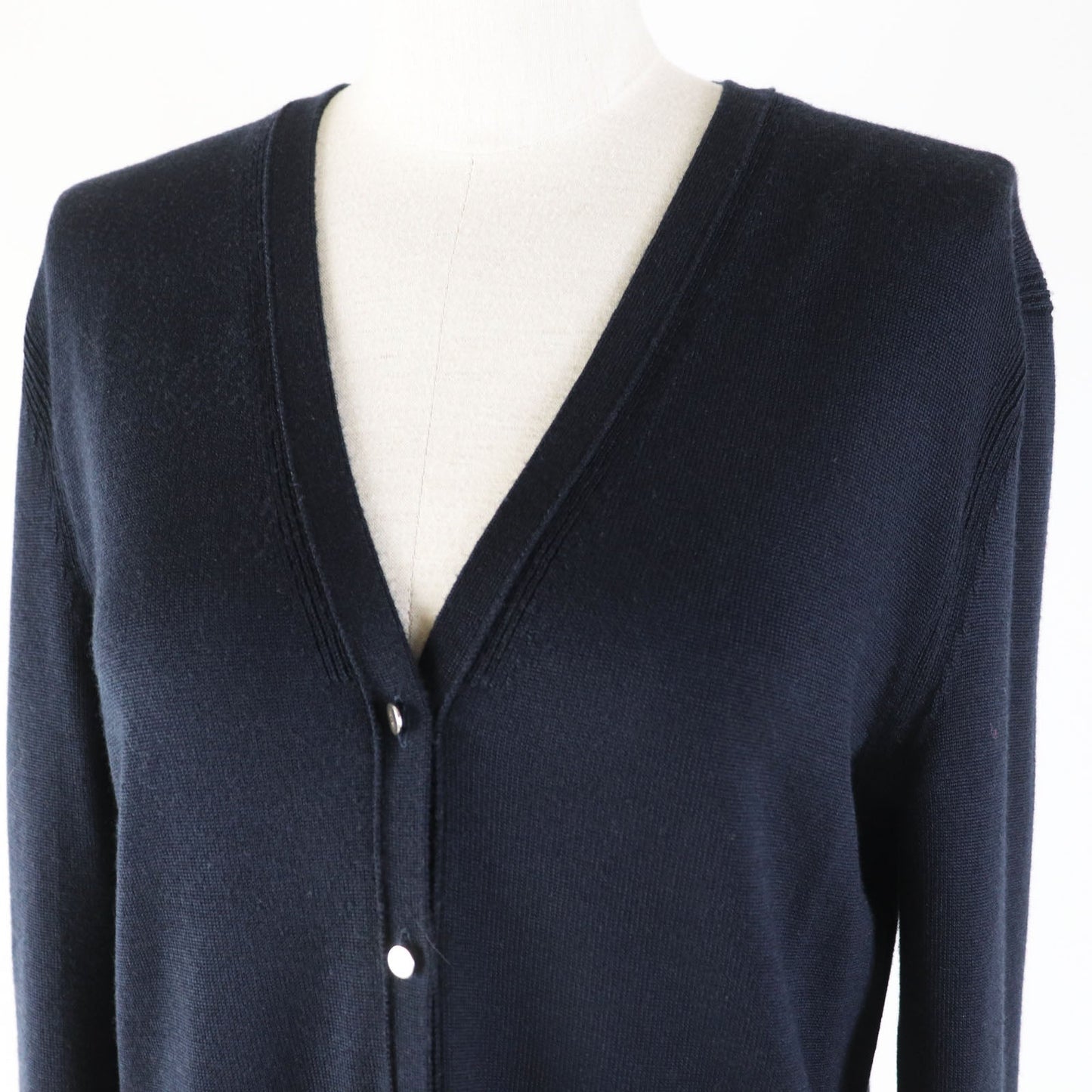 HERMES cardigan Main: 50% cashmere, Main: 50% silk Dark navy Women 36