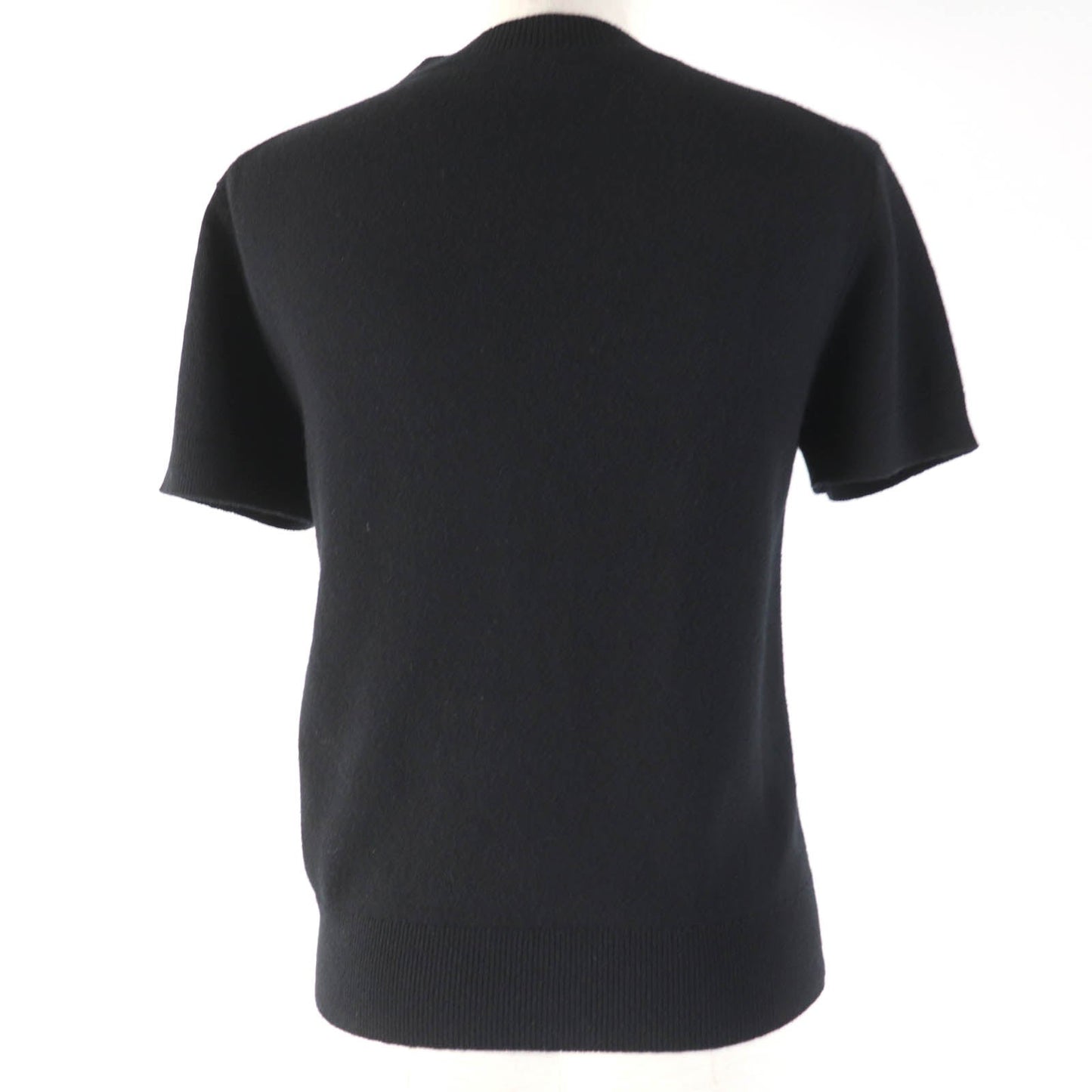 HERMES Short sleeve knit 2H2663D1 Main: 100% cashmere black Women 36