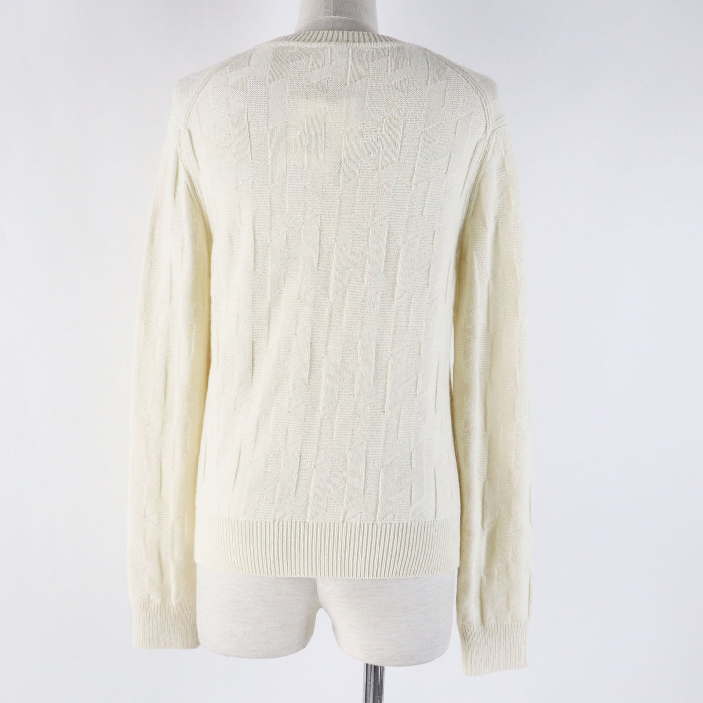 HERMES knit 4E2610D3 Main: 100% wool Ivory Women 38