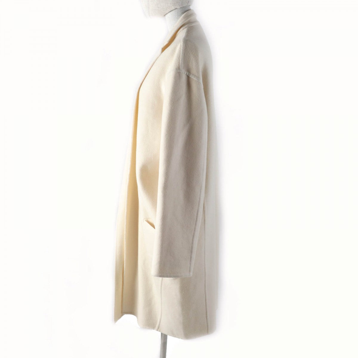 CELINE coat 2 8H13/6700 Main: 100% cashmere Ivory Women 40