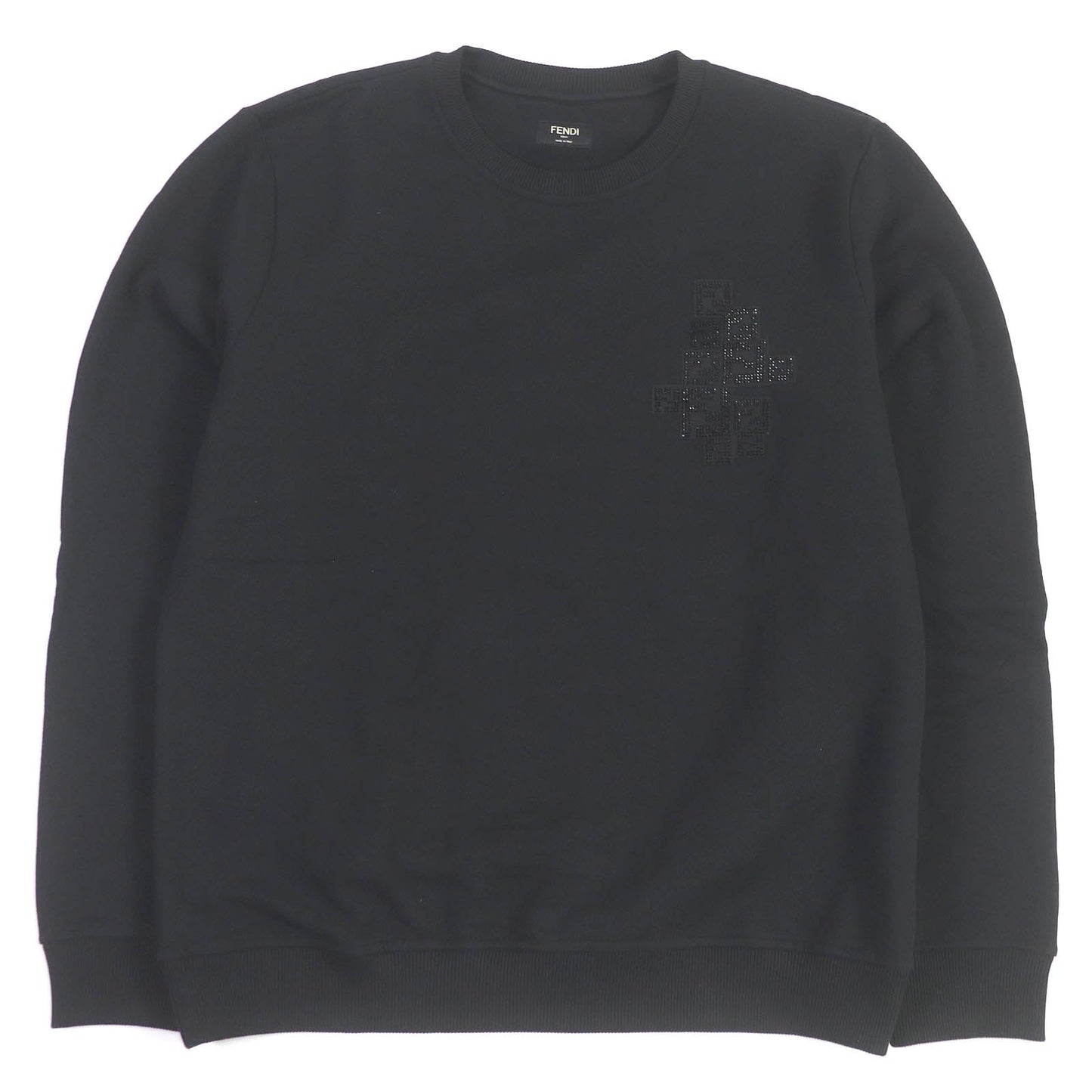FENDI sweat FY0178 Main: 100% cotton, Part: 99% cotton, Part: 1% polyurethane black mens XL