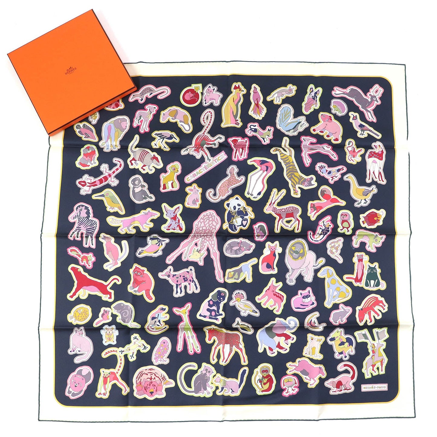 HERMES scarf Main: 100% silk CABAN/ROSE/MULTICO DOUBLE FACE CARACTERISTICK Women