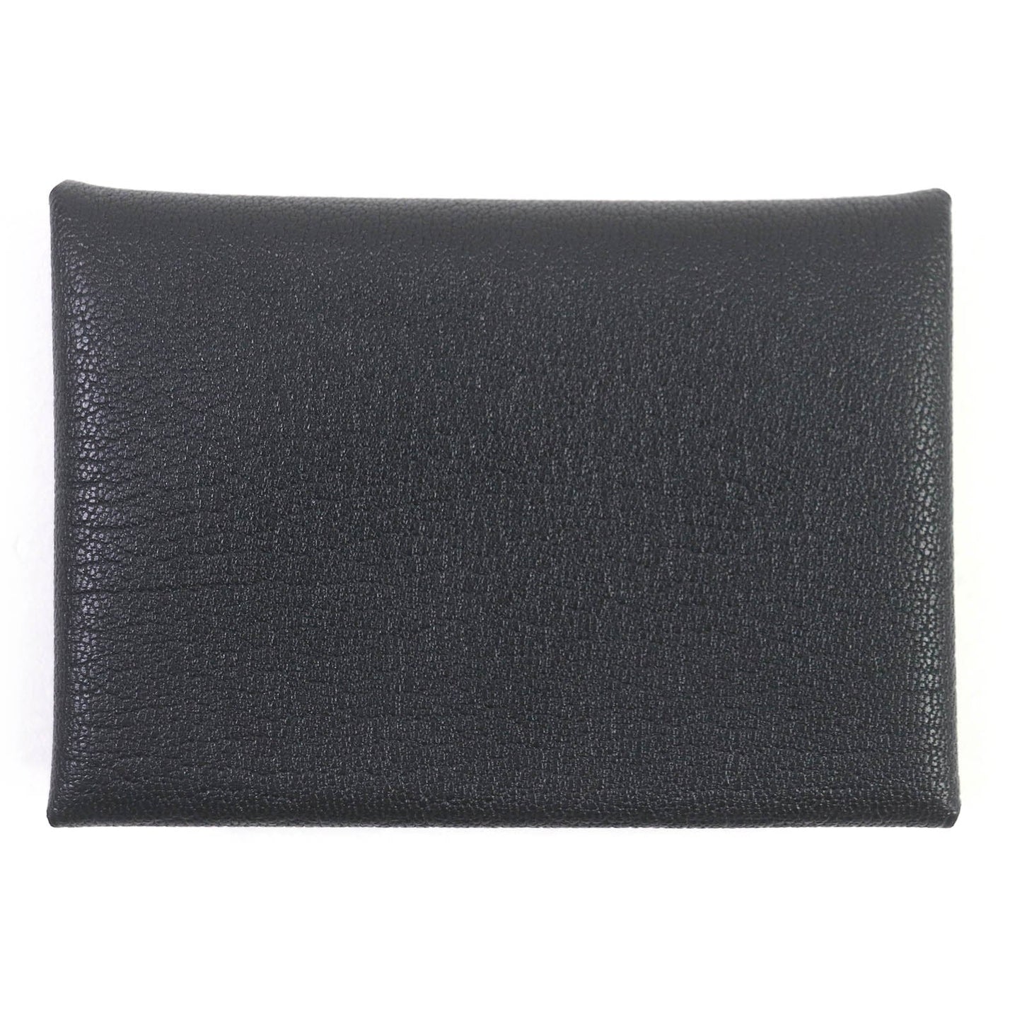 HERMES Coin case Main: Evercolor black Calvi duo mens
