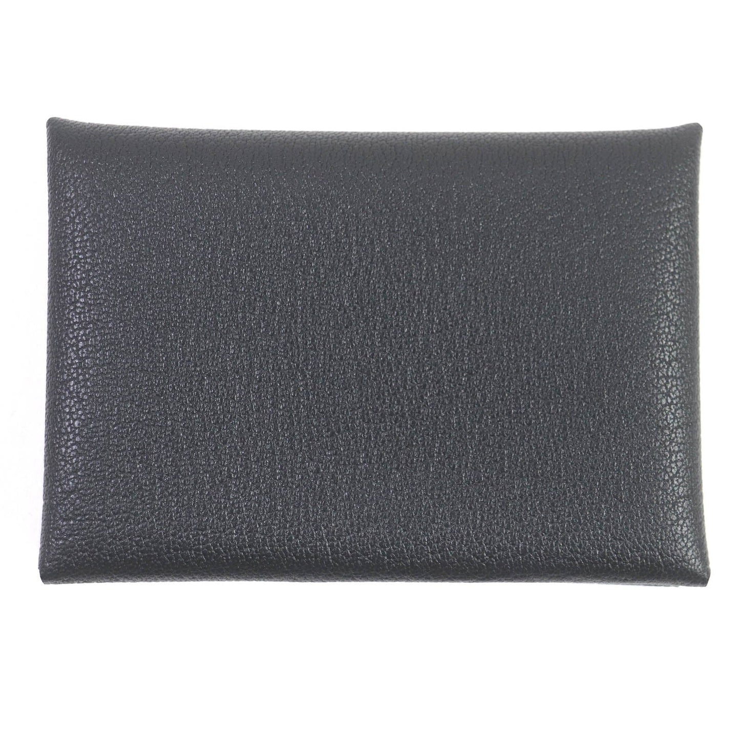 HERMES Coin case Main: Evercolor black Calvi duo mens
