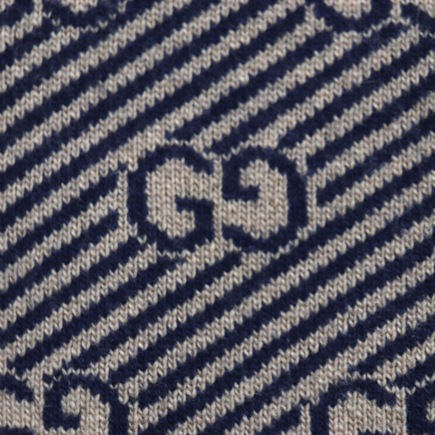 GUCCI sweater 626643 Main: 90% wool, Main: 10% cashmere, Part: 86% wool, Part: 13% nylon, Part: 1% polyurethane Brown navy mens XS