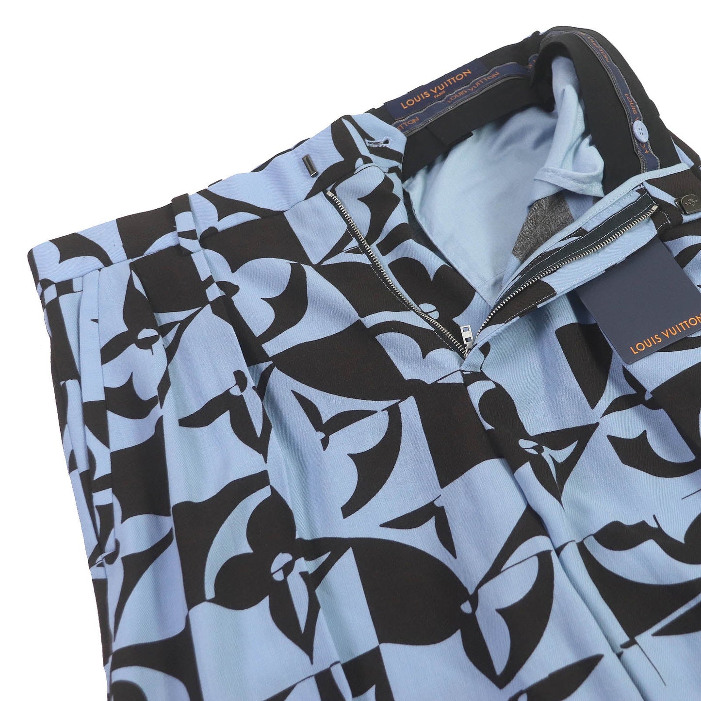 LOUIS VUITTON Shorts Outer: 100% wool, Lining: 100% cotton Light blue mens 38