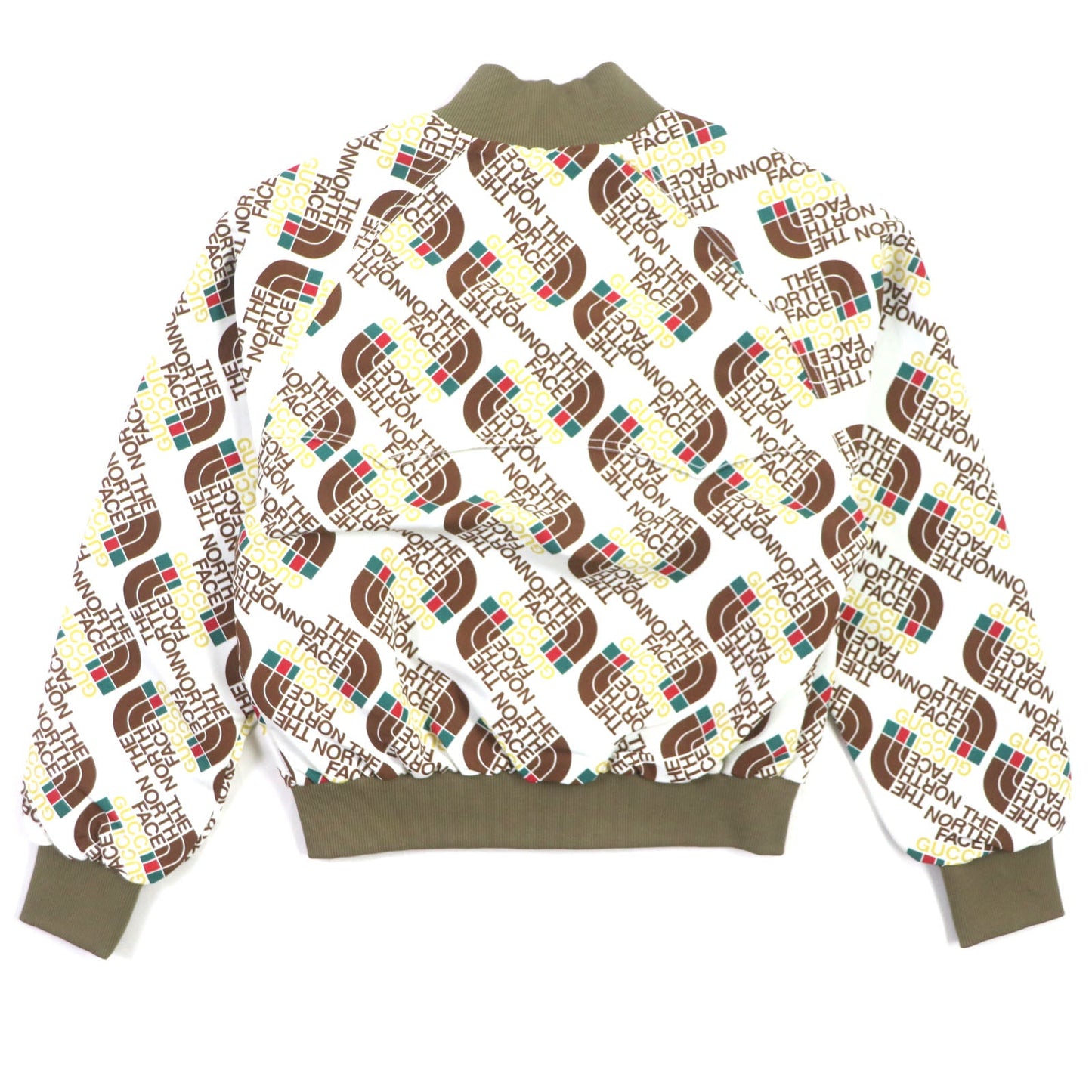 GUCCI Bomber jacket 648866 Outer: 100% nylon, Lining: 100% polyester, Part: 95% cotton, Part: 5% polyurethane, Filling: 100% polyester Brown white mens M