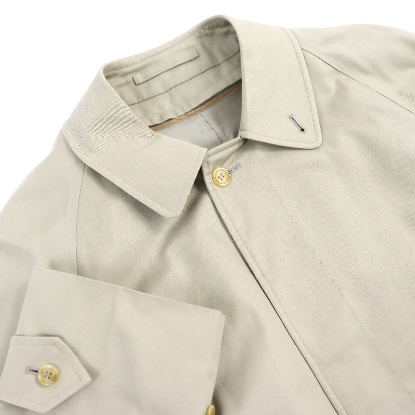 BURBERRY Stainless collar coat Outer: 51% cotton, Outer: 49% polyester, Lining: 50% polyester, Lining: 50% cotton, Liner: 100% wool beige mens 38