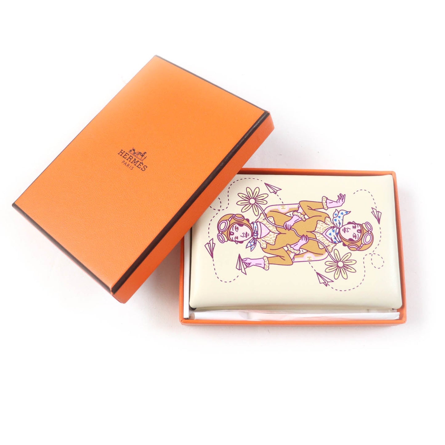 HERMES Card Case Main: Vaux Swift Nata Calvi Aviatris Women
