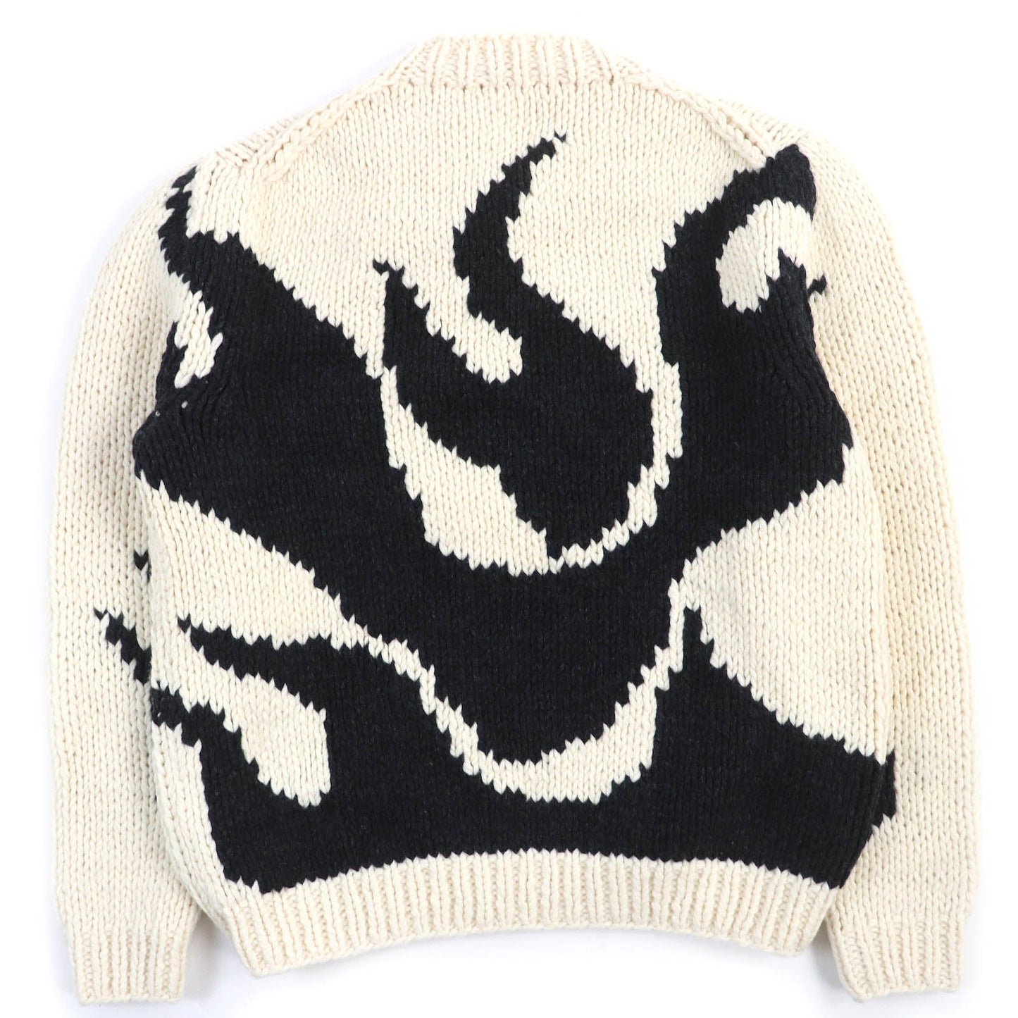 LOUIS VUITTON knit Main: 100% wool Ivory black LV Flame Intarsia mens L