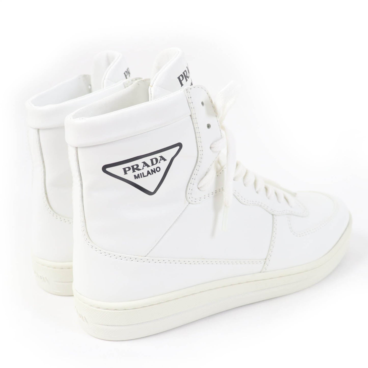 PRADA High cut sneakers 1T638M Main: Leather white Women 37 1/2